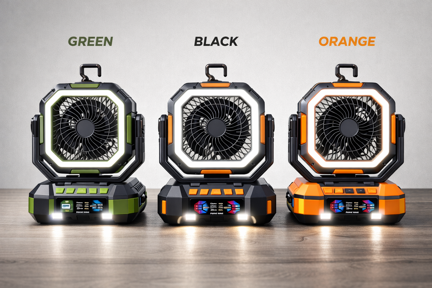 PolarPath Gear USB Rechargeable Fan with LED Light